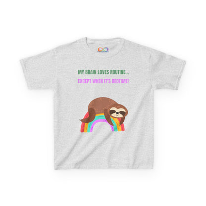 Kids Sloth Tee – Routine-Loving Edition
