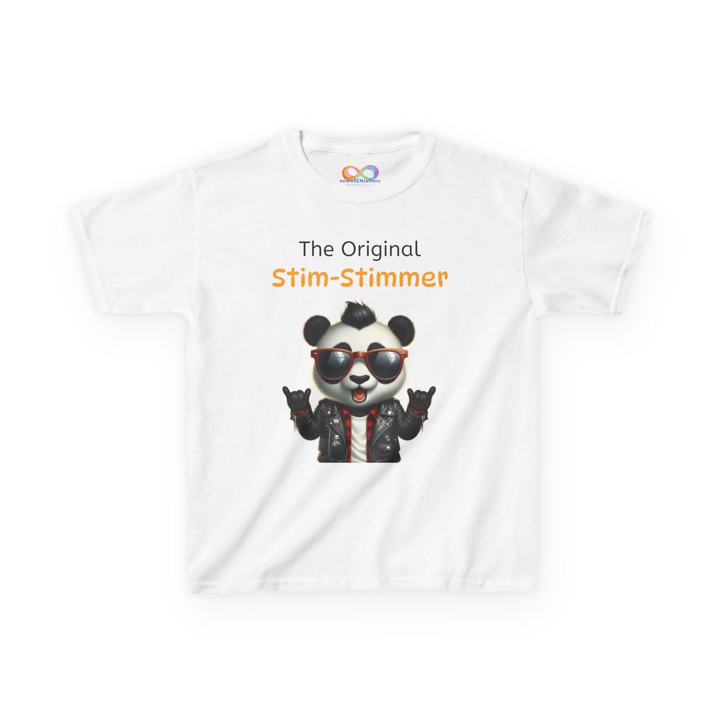 Panda Kids Tee – Colourful Cotton T-Shirt Celebrating Neurodivergent Movement & Joy
