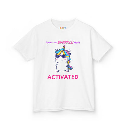 Unicorn Sparkle Mode Kids Tee – Colourful Cotton T-Shirt for Neurodivergent Joy