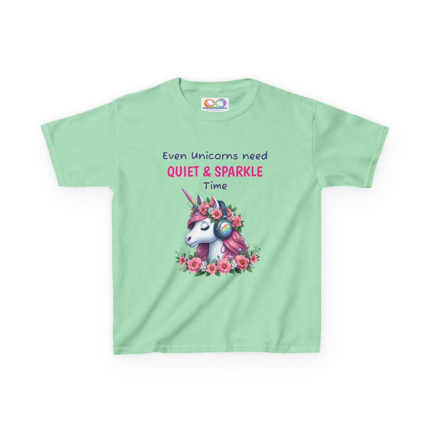 Unicorn Kids Tee – Colourful Cotton T-Shirt Celebrating Quiet Strength & Neurodivergent Joy