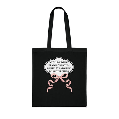 Coffee Lover Tote – Cotton Shoulder Bag Celebrating Neurodivergent Joy