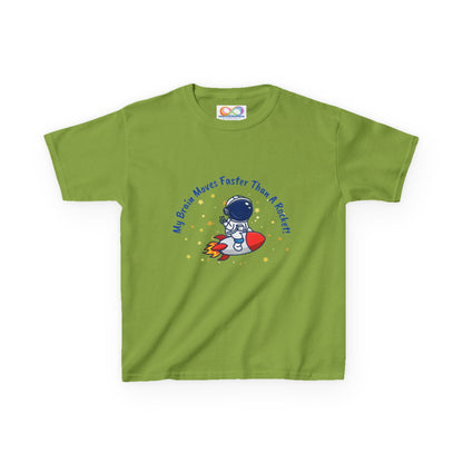 Astronaut Kids Tee – Colourful Cotton T-Shirt for Neurodivergent Joy & Fast-Moving Minds