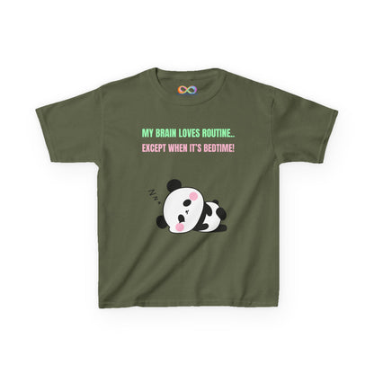 Panda Sleepy Time Kids Tee – Routine-Loving Edition