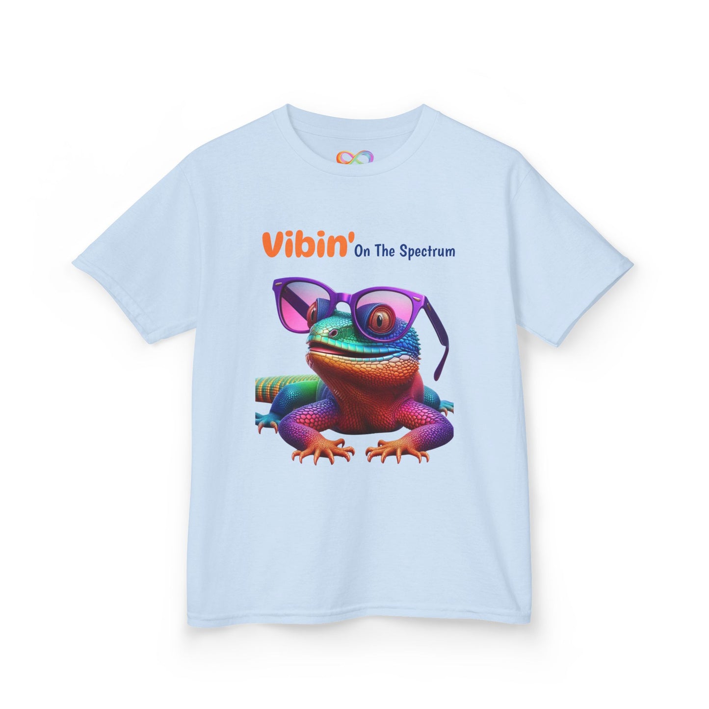 Vibin’ On The Spectrum Tee – Colourful Kids Graphic Shirt