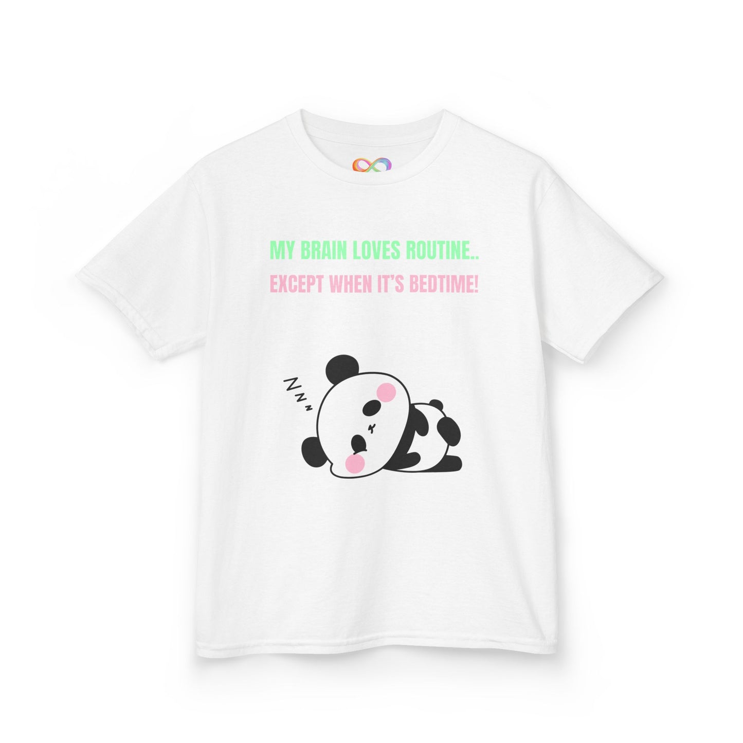 Panda Sleepy Time Kids Tee – Routine-Loving Edition