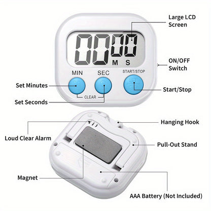 1/2pcs Digital Timer- Battery Not Included