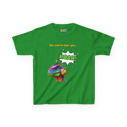 Dino Ear Defender Kids Tee – Sensory-Friendly Cotton T-Shirt for Expressive Style