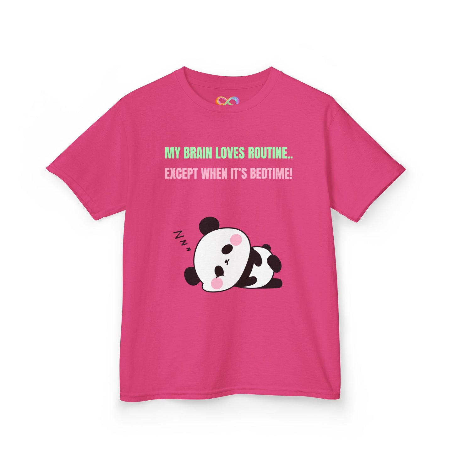 Panda Sleepy Time Kids Tee – Routine-Loving Edition