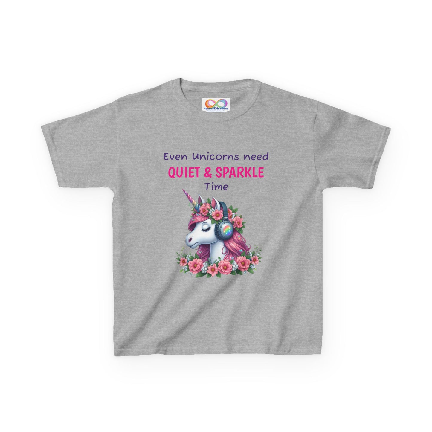 Unicorn Kids Tee – Colourful Cotton T-Shirt Celebrating Quiet Strength & Neurodivergent Joy