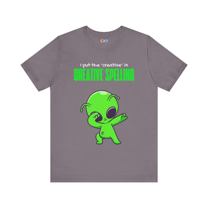 I Pur the 'creative' in creative spelling Unisex Jersey Tee