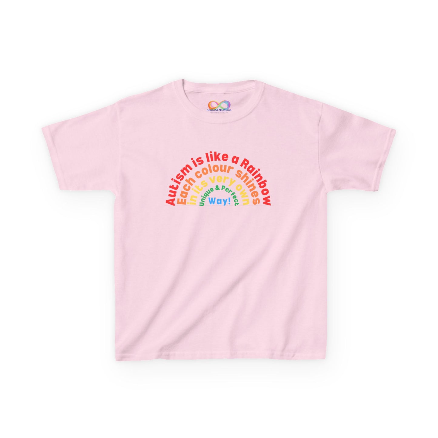 Girls Rainbow Empowerment Tee – Shine & Be Seen