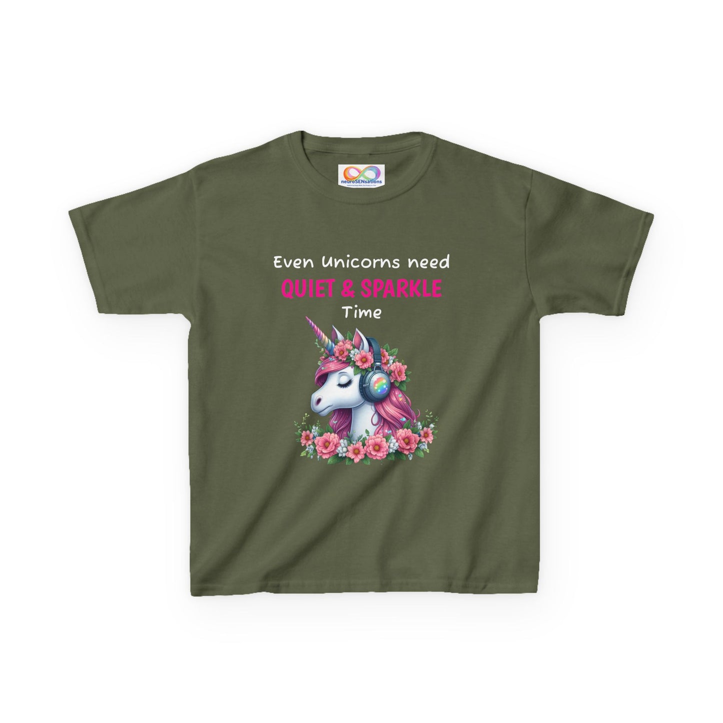 Unicorn Kids Tee – Colourful Cotton T-Shirt Celebrating Quiet Strength & Neurodivergent Joy