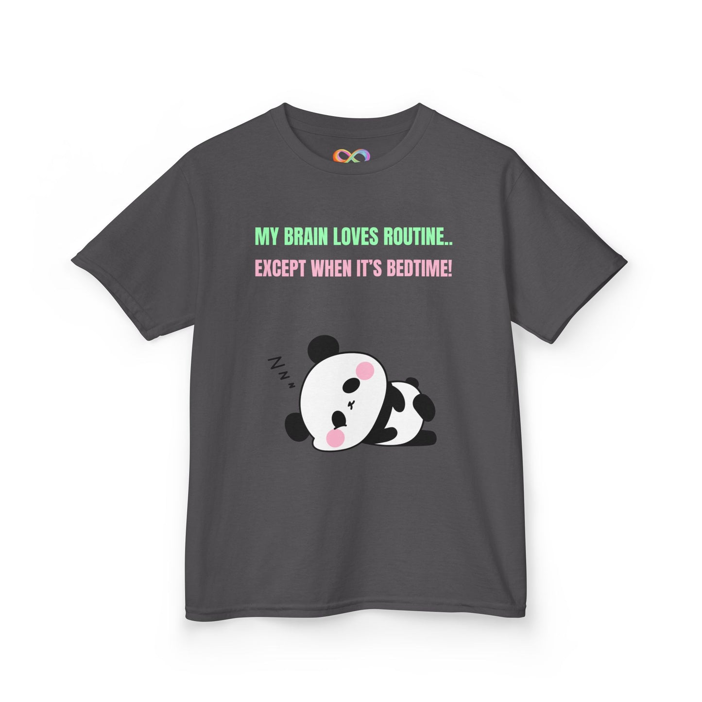 Panda Sleepy Time Kids Tee – Routine-Loving Edition