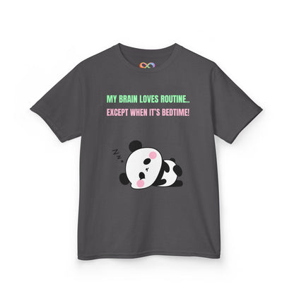 Panda Sleepy Time Kids Tee – Routine-Loving Edition