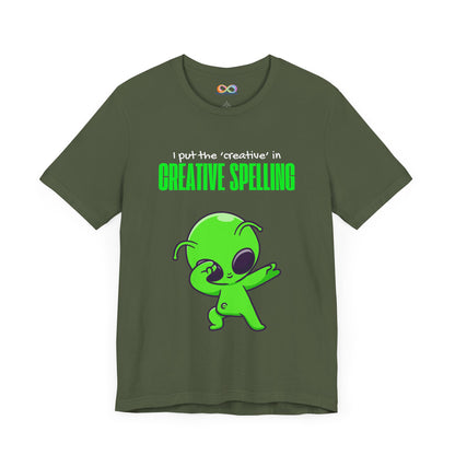 I Pur the 'creative' in creative spelling Unisex Jersey Tee