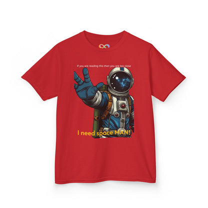 I Need Space Tee – Kids Cotton Shirt with Astronaut Graphic
