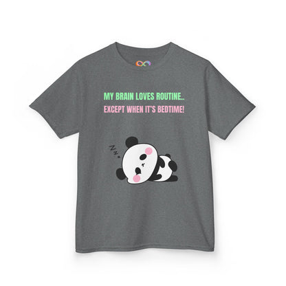 Panda Sleepy Time Kids Tee – Routine-Loving Edition