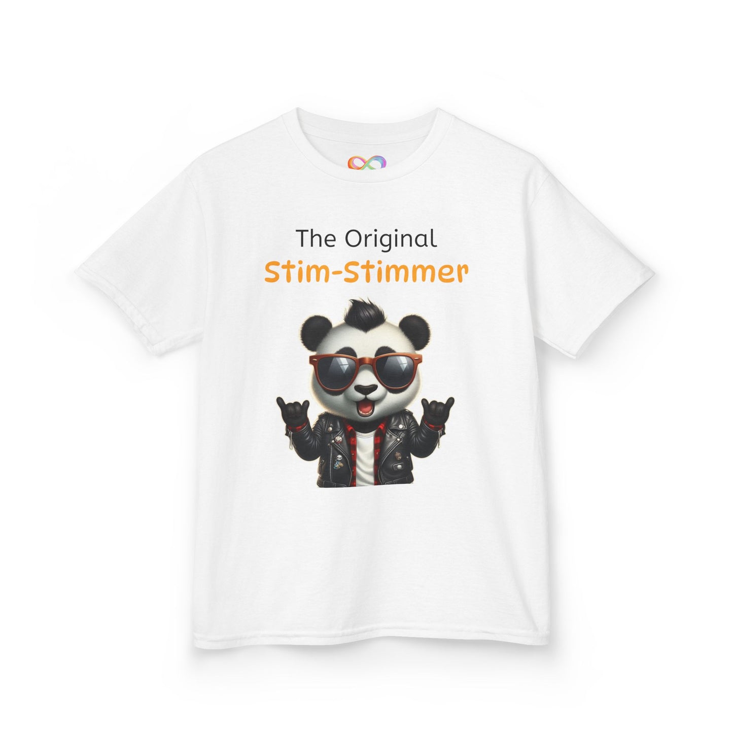 Panda Kids Tee – Colourful Cotton T-Shirt Celebrating Neurodivergent Movement & Joy