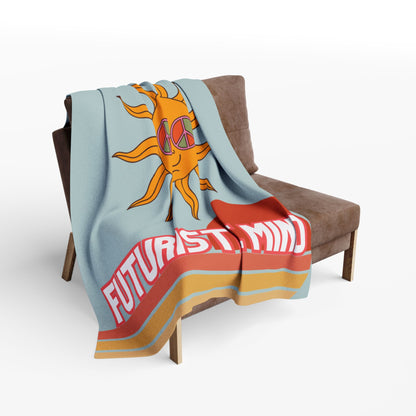 Retro Vibes Fleece Blanket – Cosy Polyester Throw for Neurodivergent Calm & Home Décor