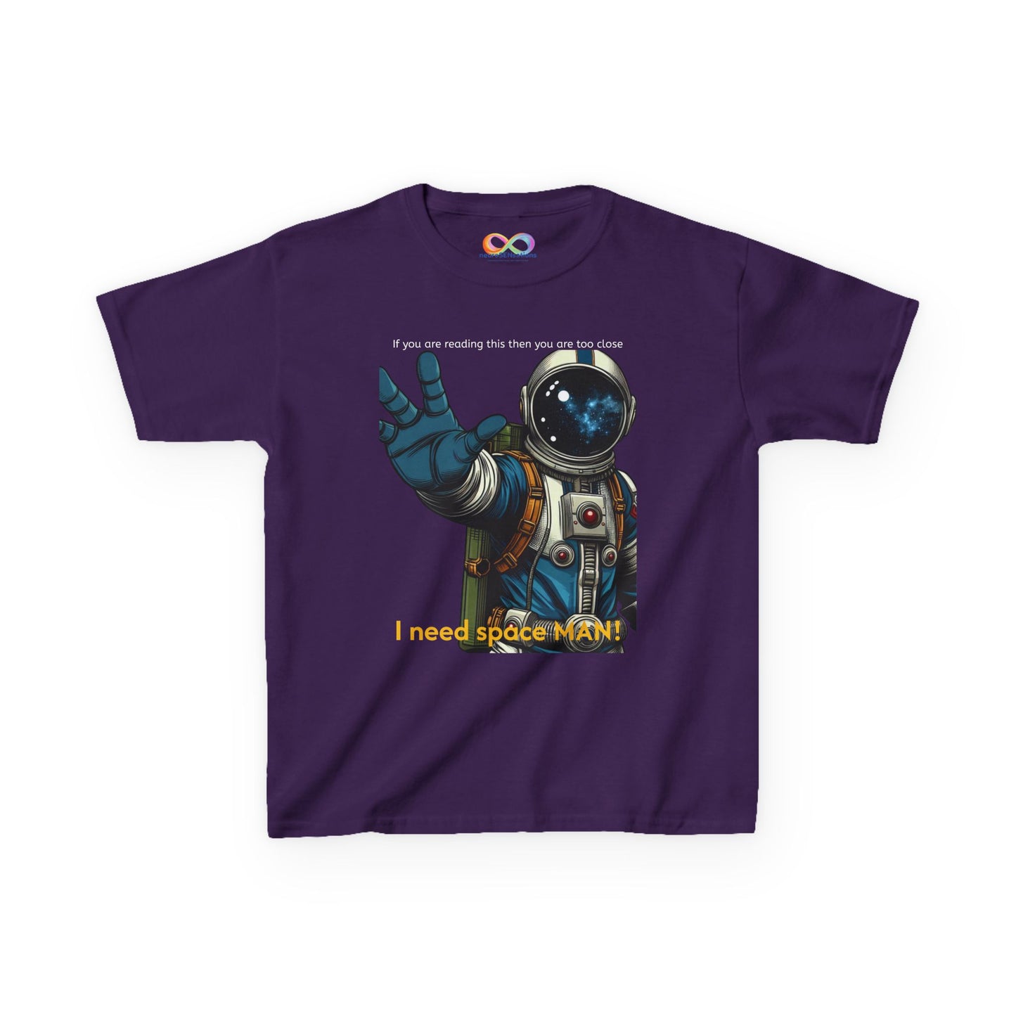 I Need Space Tee – Kids Cotton Shirt with Astronaut Graphic