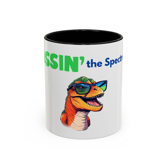 Dinosaur Accent Mug – Colourful Ceramic Cup Celebrating Neurodivergent Confidence