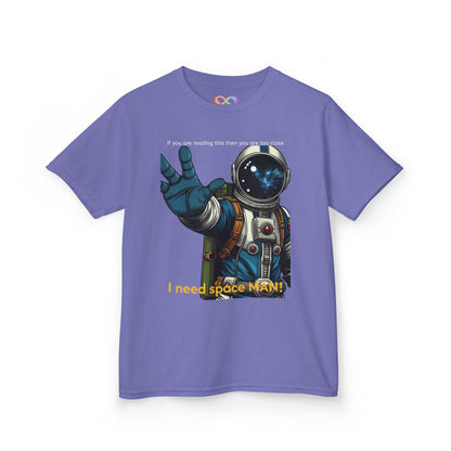 I Need Space Tee – Kids Cotton Shirt with Astronaut Graphic