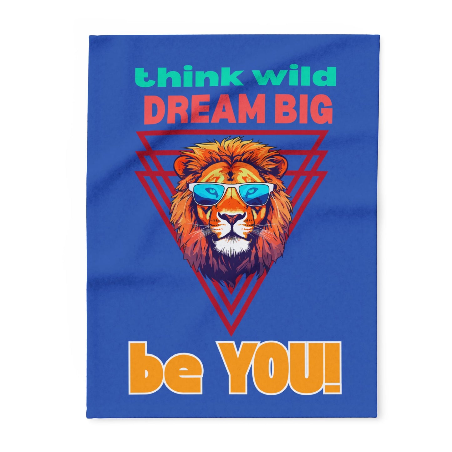 Think Wild Fleece Blanket – Cozy Polyester Throw for Neurodivergent Joy & Motivational Decor