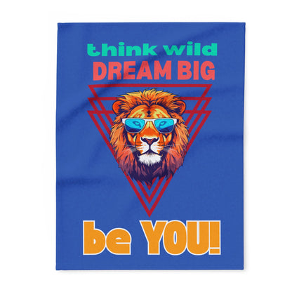 Think Wild Fleece Blanket – Cozy Polyester Throw for Neurodivergent Joy & Motivational Decor