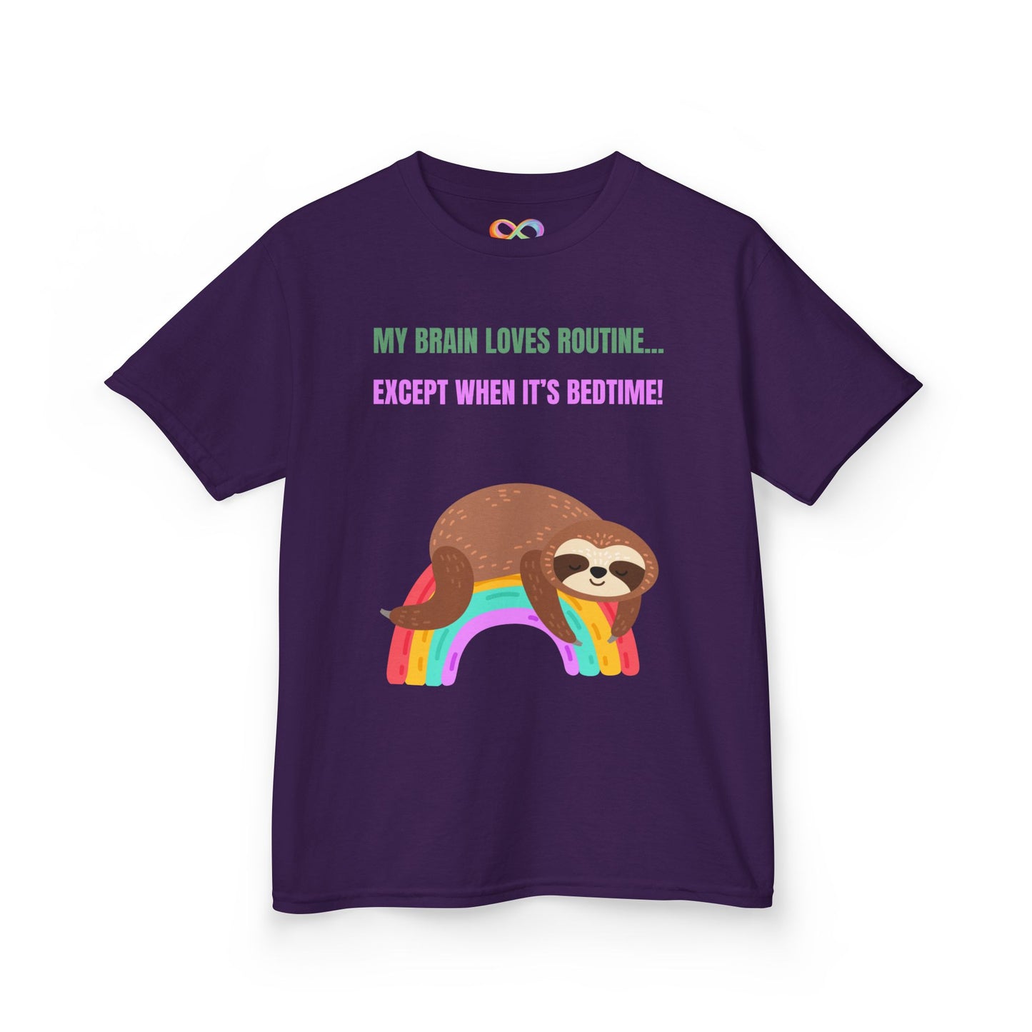 Kids Sloth Tee – Routine-Loving Edition