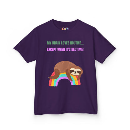 Kids Sloth Tee – Routine-Loving Edition