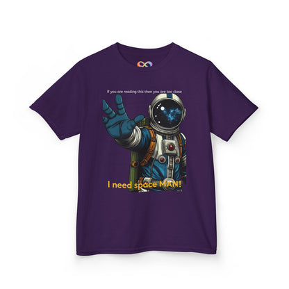 I Need Space Tee – Kids Cotton Shirt with Astronaut Graphic