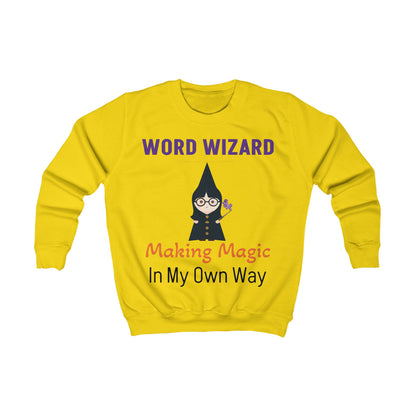 Word Wizard Kids Sweatshirt – Magical Cotton Blend Jumper