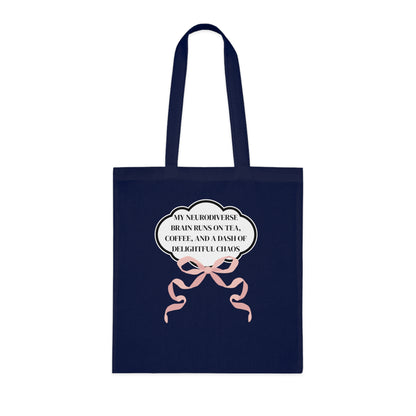 Coffee Lover Tote – Cotton Shoulder Bag Celebrating Neurodivergent Joy