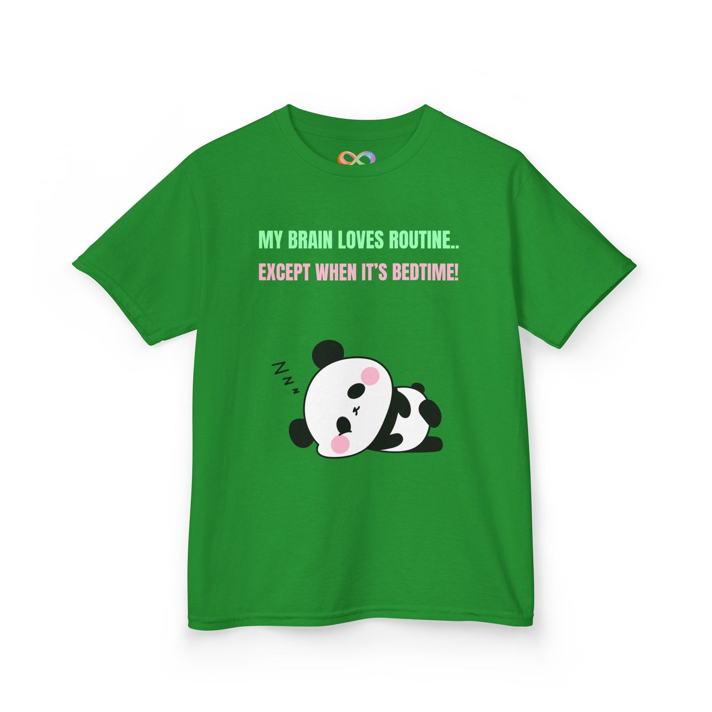 Panda Sleepy Time Kids Tee – Routine-Loving Edition
