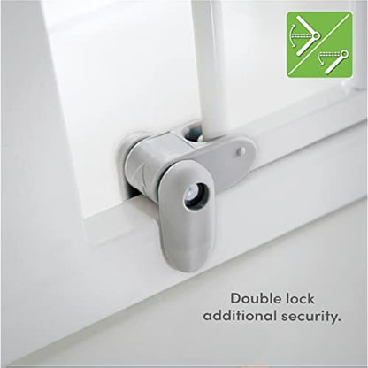 Munchkin Lindam Stair Gate 76-82cm - Pressure Fit  Safety Gate for Stairs & Doorways (White)