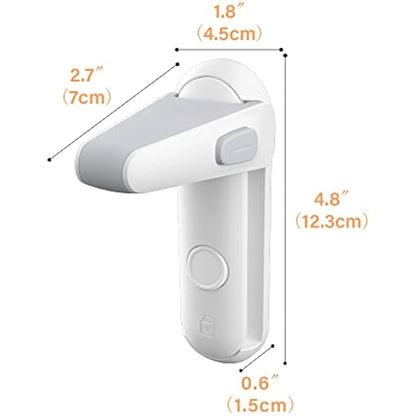 Door Lever Locks (2 Pack) -  Door Handle Safety Locks (White)