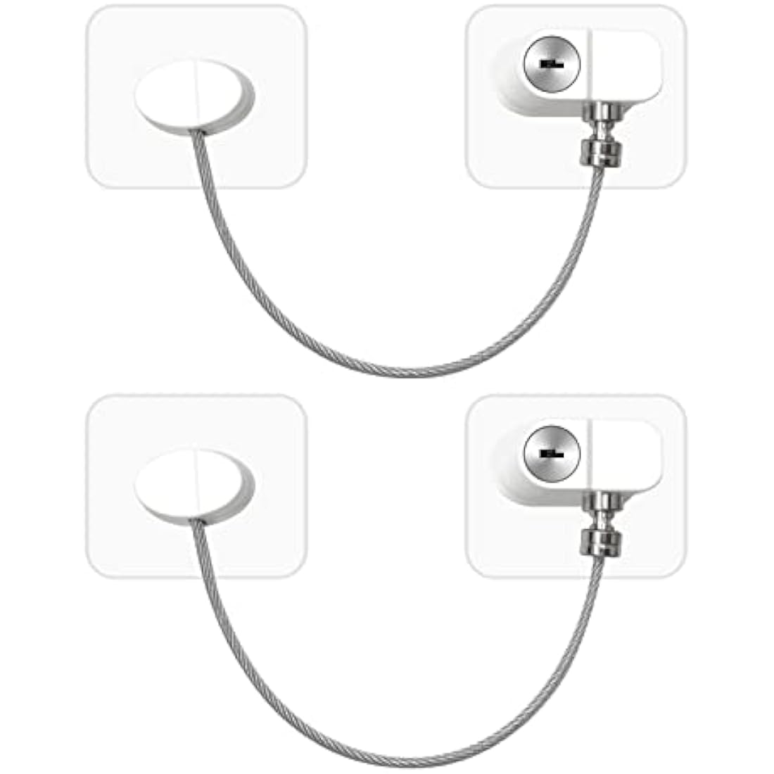 Window Safety Locks with Keys (2 Pack) - Child Safety Security Locks for Windows, Fridge & Freezer