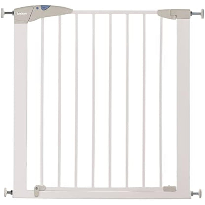 Munchkin Lindam Stair Gate 76-82cm - Pressure Fit  Safety Gate for Stairs & Doorways (White)