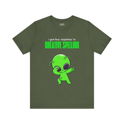 I Pur the 'creative' in creative spelling Unisex Jersey Tee