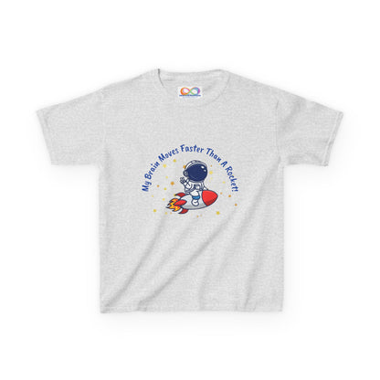Astronaut Kids Tee – Colourful Cotton T-Shirt for Neurodivergent Joy & Fast-Moving Minds