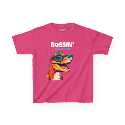 Dino Boss Kids Tee – Colourful Cotton T-Shirt for Neurodivergent Joy