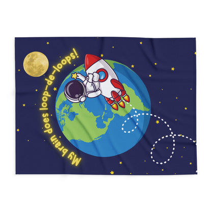 Space Adventure Fleece Blanket – Cozy Polyester Throw for Kids & Neurodivergent Joy