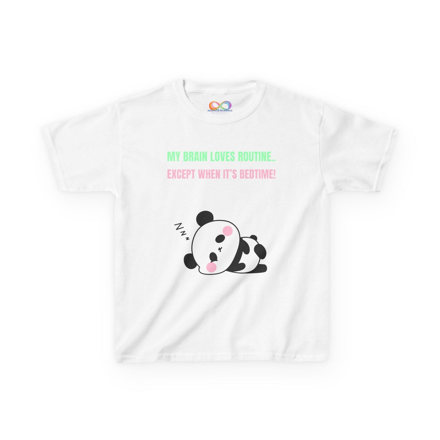 Panda Sleepy Time Kids Tee – Routine-Loving Edition