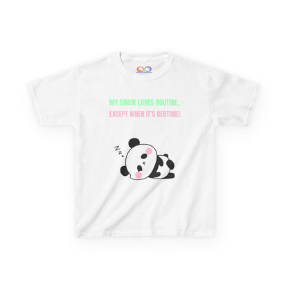 Panda Sleepy Time Kids Tee – Routine-Loving Edition