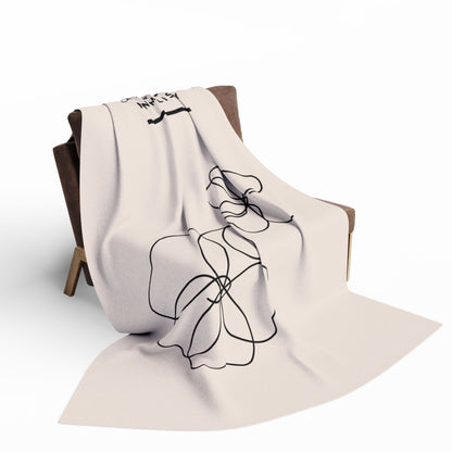 Minimalist Energy Fleece Blanket – Cozy Polyester Throw for Neurodivergent Calm & Home Decor