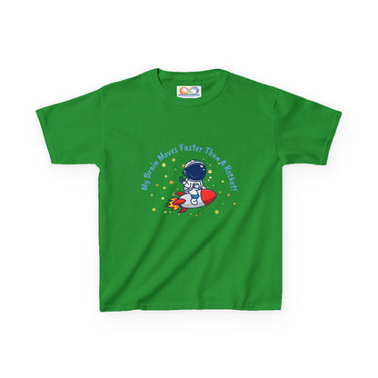 Astronaut Kids Tee – Colourful Cotton T-Shirt for Neurodivergent Joy & Fast-Moving Minds