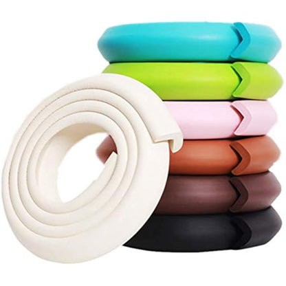L-Shape Furniture Edge Protectors 2m - Extra Thick Foam Safety Bumper Guard (Off White)