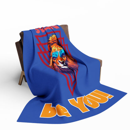 Think Wild Fleece Blanket – Cozy Polyester Throw for Neurodivergent Joy & Motivational Decor