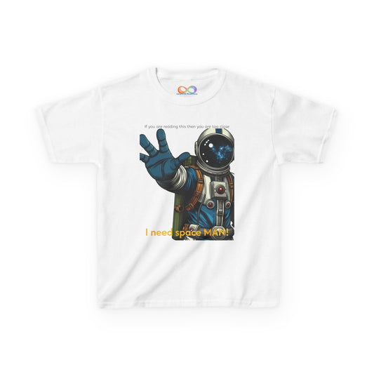 I Need Space Tee – Kids Cotton Shirt with Astronaut Graphic