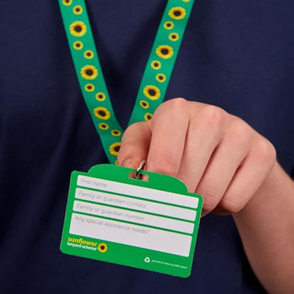 Hidden Disabilities Sunflower Lanyard & ID Card - Discreet Awareness Badge for Invisible Disabilities